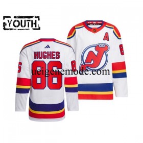 Kinder New Jersey Devils Eishockey Trikot JACK HUGHES 86 Adidas 2022-2023 Reverse Retro Weiß Authentic